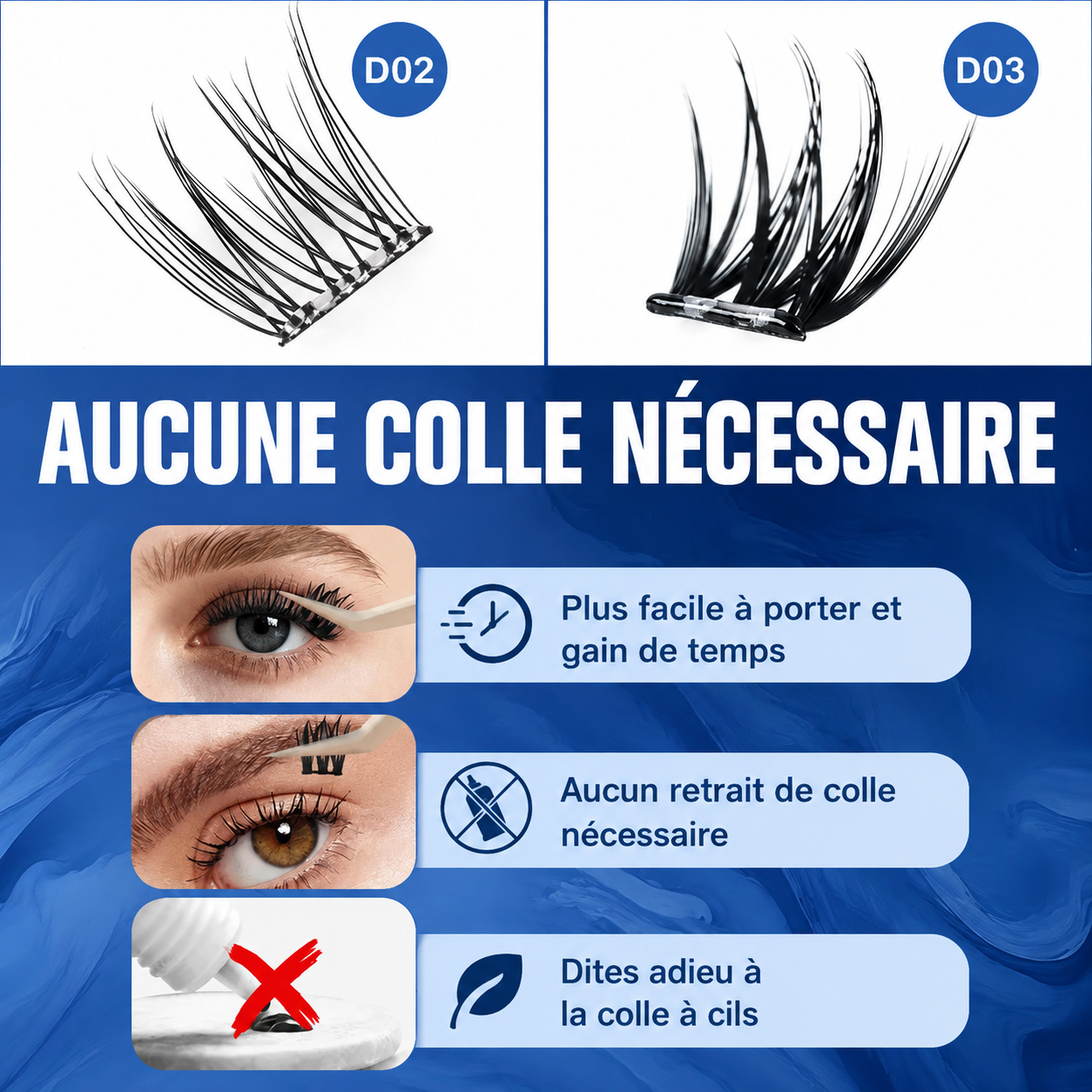 Cils DIY Clusters Gollee Sans Colle – Pose Facile à la Maison
