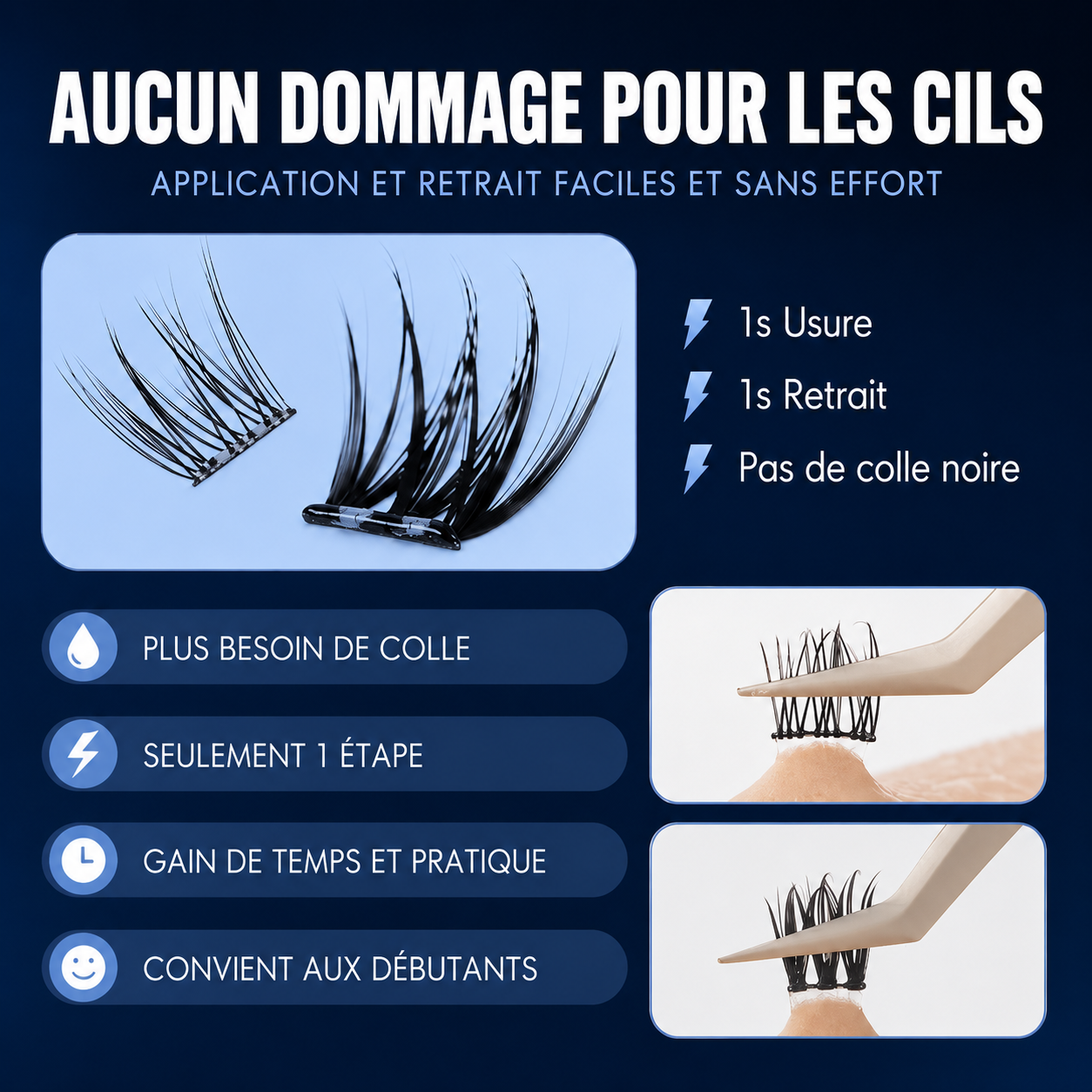 Cils DIY Clusters Gollee Sans Colle – Pose Facile à la Maison